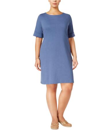 Karen Scott Womens Knit Shirt Dress - XL