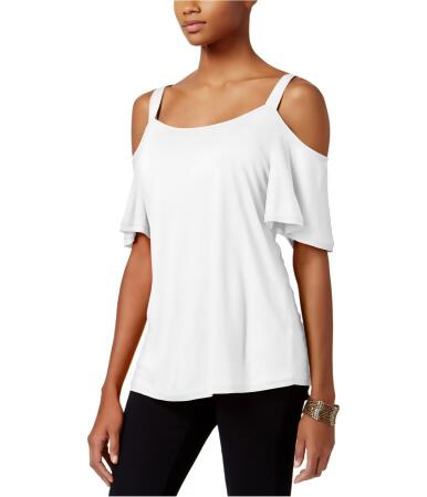 Calvin Klein Womens Ruffled Knit Blouse - L