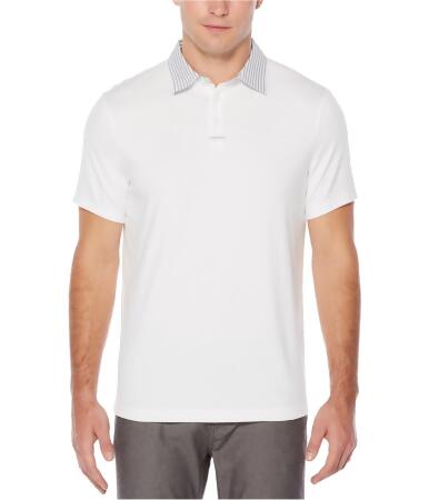 Perry Ellis Mens Woven-Collar Rugby Polo Shirt - XL