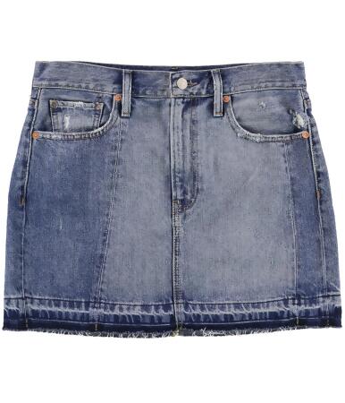 Ralph Lauren Womens Frayed Denim Mini Skirt - 27