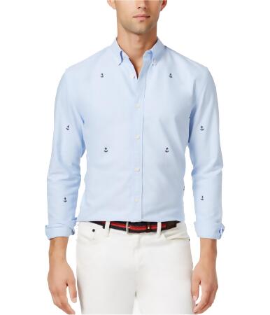 Tommy Hilfiger Mens Anchor Button Up Shirt - 2XL