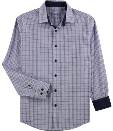 Tasso Elba Mens Check Button Up Shirt - S