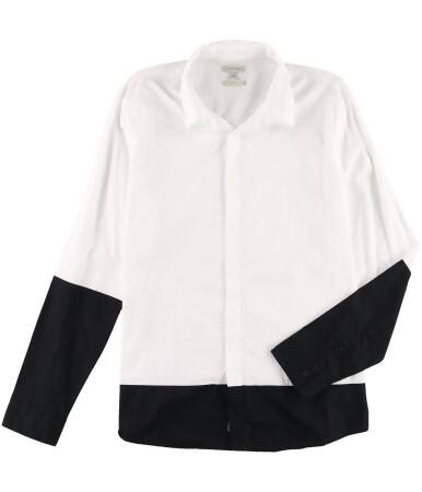 Calvin Klein Mens Colorblocked Button Up Shirt - XL
