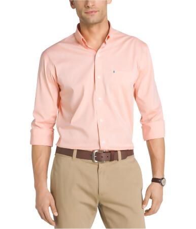 Izod Mens Non-Iron Stretch Button Up Shirt - L