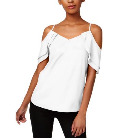 Bar Iii Womens Draped Knit Blouse - L