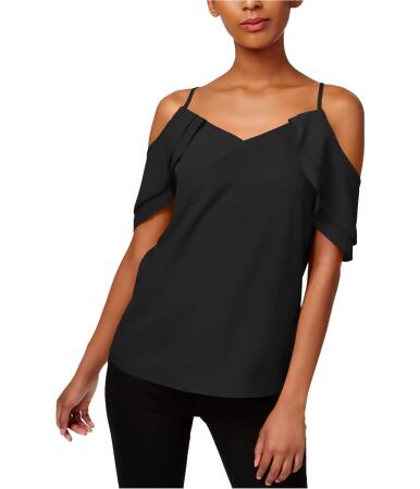 Bar Iii Womens Draped Knit Blouse - L