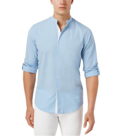 I-n-c Mens Banded Texture Button Up Shirt - XL