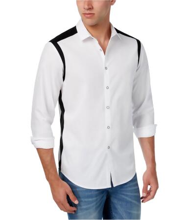 I-n-c Mens Pieced Button Up Shirt - L