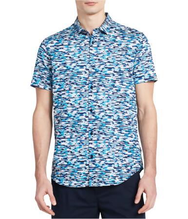 Calvin Klein Mens Pixelated Button Up Shirt - L