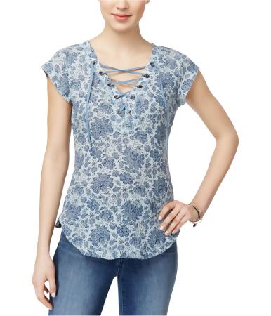 William Rast Womens Printed Basic T-Shirt - M