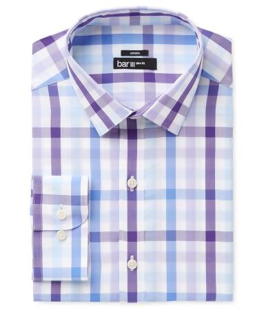 Bar Iii Mens Bold Multi Gingham Button Up Dress Shirt - 16 1/2