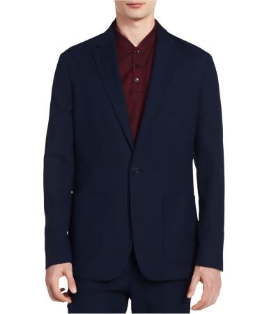 Calvin Klein Mens Yarn Dye One Button Blazer Jacket - M