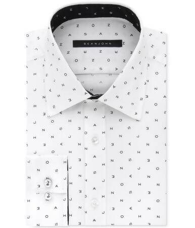 Sean John Mens Logo Button Up Dress Shirt - 15 1/2