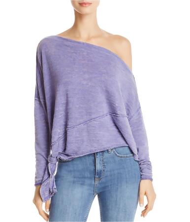 Free People Womens Love Lane Off The Shoulder Basic T-Shirt - L