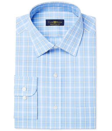 Club Room Mens Wrinkle Resistant Button Up Dress Shirt - 15