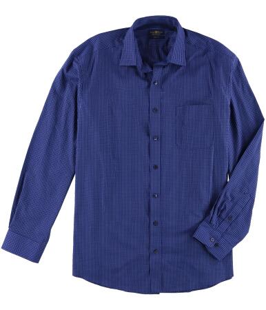 Club Room Mens Pocket Check Button Up Dress Shirt - 17 1/2