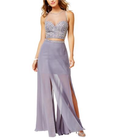 Say Yes To The Prom Womens 2-Pc. Illusion Gown Dress - 3/4