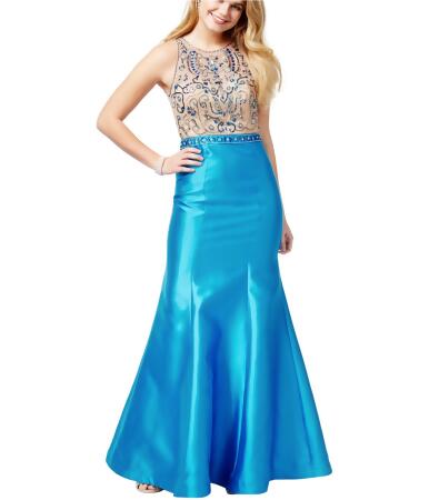 Say Yes To The Prom Womens Beaded Gown Dress - 0