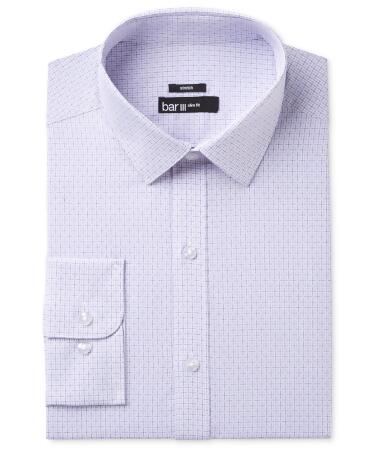 Bar Iii Mens Diamond Button Up Dress Shirt - 15 1/2