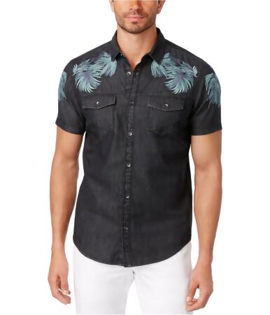 I-n-c Mens Denim Button Up Shirt - S