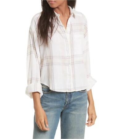 Free People Womens Paradise Garden Cropped Cutie Button Up Shirt - M