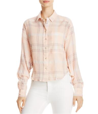 Free People Womens Paradise Garden Cropped Cutie Button Up Shirt - XS