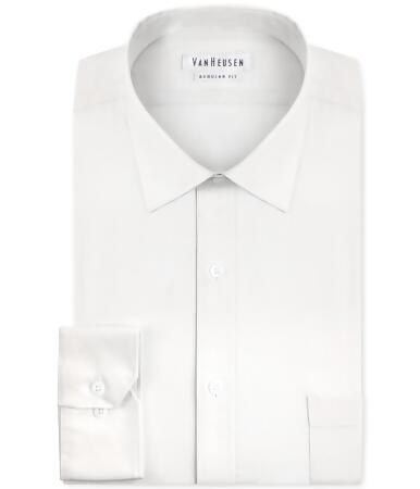Van Heusen Mens Pincord Button Up Dress Shirt - 15