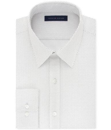 Tommy Hilfiger Mens Athletic Fit Flex Button Up Dress Shirt - 16