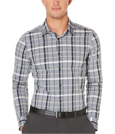 Perry Ellis Mens Slim Fit Shade Button Up Shirt - S