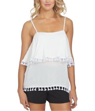 1.State Womens Tassel Trim Knit Blouse - L