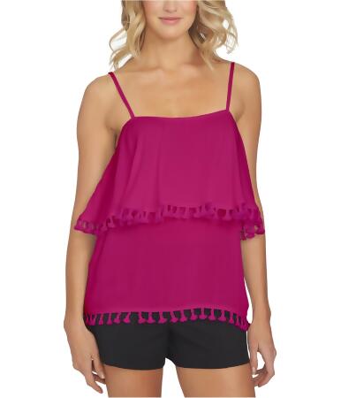 1.State Womens Tassel Trim Knit Blouse - L