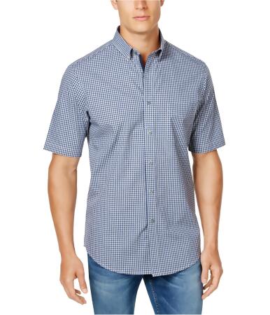 Club Room Mens Micro Gingham Button Up Shirt - S