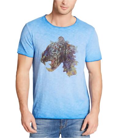 William Rast Mens Lion Creature Graphic T-Shirt - L