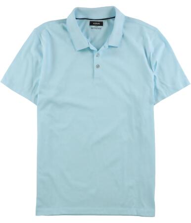 Alfani Mens Chambray Rugby Polo Shirt - L