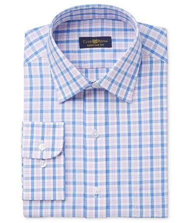 Club Room Mens Gingham Button Up Dress Shirt - 17 1/2