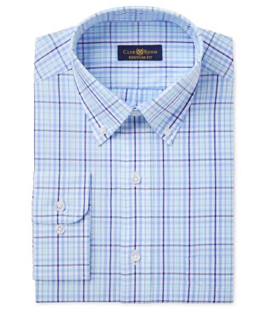 Club Room Mens Check Button Up Dress Shirt - 17 1/2