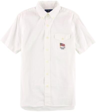 Ralph Lauren Mens Solid Button Up Shirt - XL