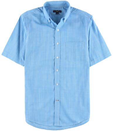 Club Room Mens Texture Crosshatch Button Up Shirt - S