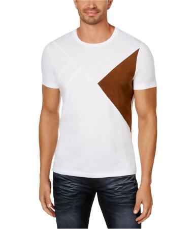 I-n-c Mens Faux-Suede Basic T-Shirt - L