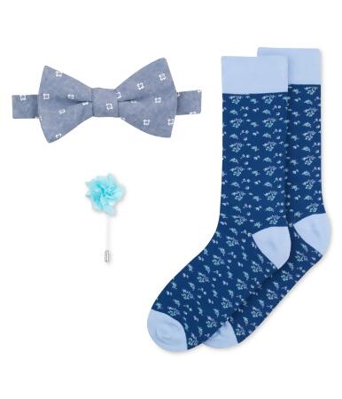 Bar Iii Mens Lapel Pin Socks Set Bow Tie - One Size