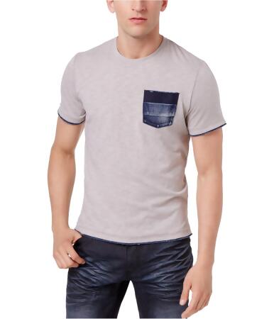 I-n-c Mens Denim Pocket Basic T-Shirt - L