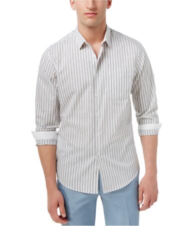 I-n-c Mens Striped Button Up Shirt - M