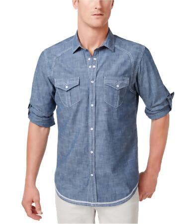 I-n-c Mens Denim Button Up Shirt - 3XL