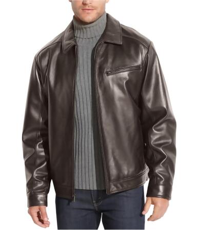 Boston Harbour Mens Casual Leather Jacket - L