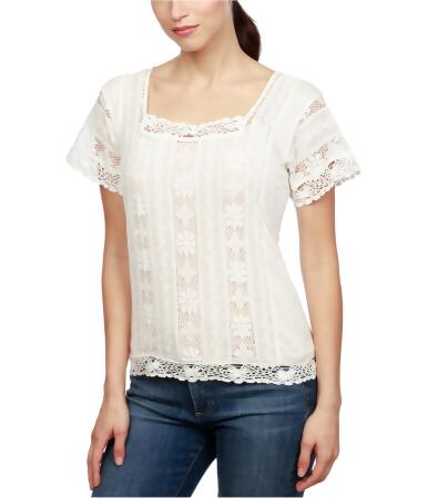 Lucky Brand Womens Lace Knit Blouse - XL