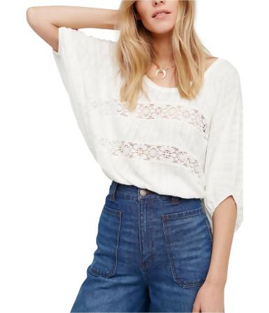 Free People Womens I'm Your Baby Pullover Knit Blouse - M