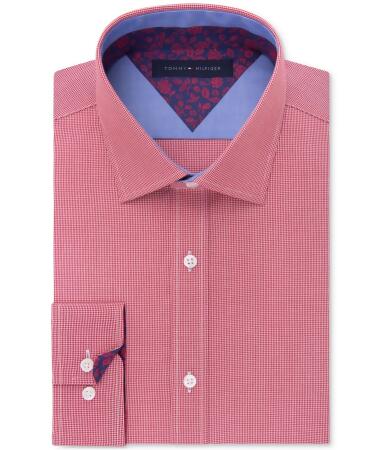 Tommy Hilfiger Mens Check Button Up Dress Shirt - 15 1/2