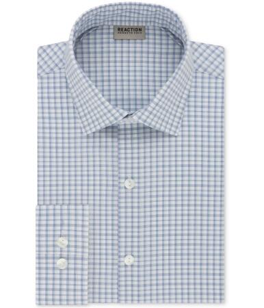 Kenneth Cole Mens Plaid Button Up Dress Shirt - 18