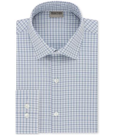 Kenneth Cole Mens Plaid Button Up Dress Shirt - 17