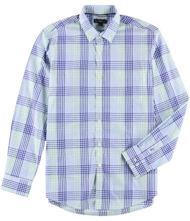 Club Room Mens Long Sleeve Check Button Up Shirt - M